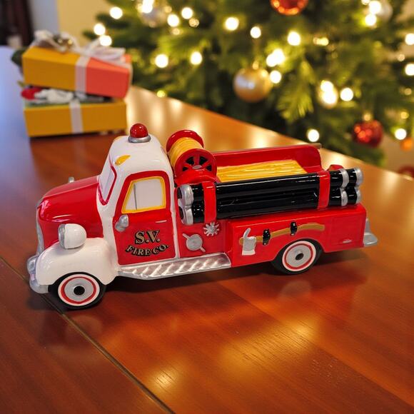 Dept 56 The Original Snow Village Fire Truck #54592 w/ Lights Christmas Holiday - Picture 1 of 14